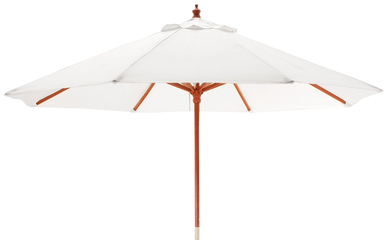 Marbella Espresso Outdoor Patio Double Chaise Lounge Bed with Umbrella